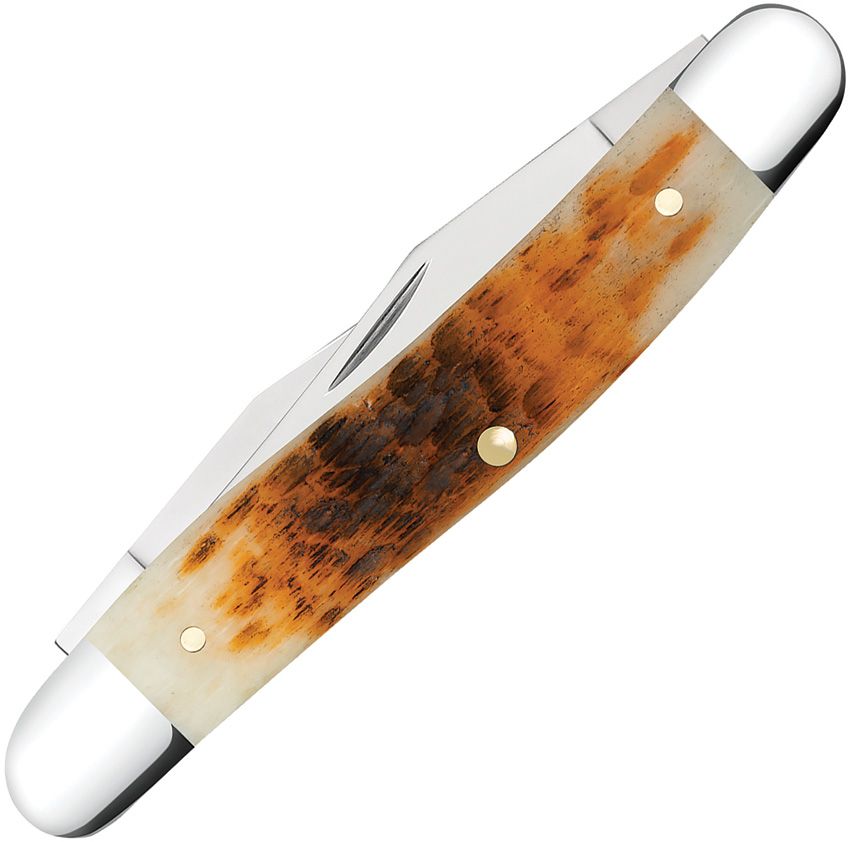 Case XX Muskrat – Amber Peach Seed Jigged Bone | Model 10798