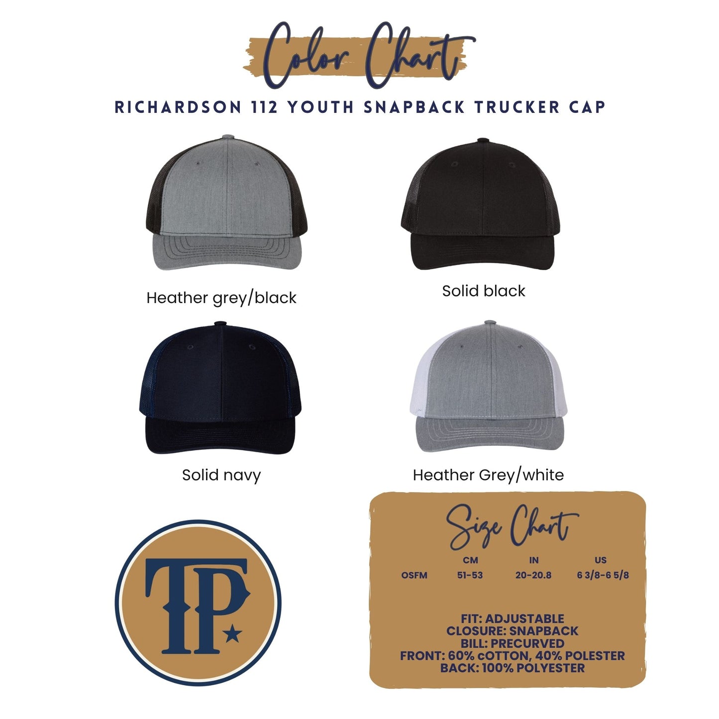 Personalized Excavator Hat for Kids | Richardson 112 Youth Leather Patch Hat