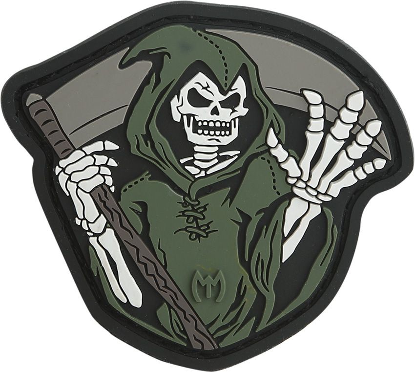 Maxpedition Death Cometh Tactical PVC Morale Patch – Hook & Loop Backing