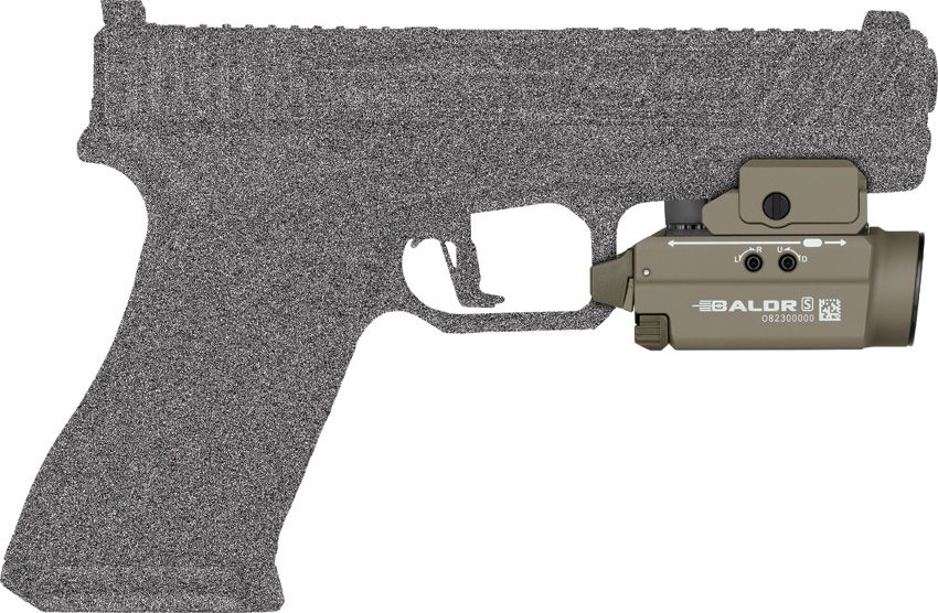 Olight Baldr S Tactical Weapon Light – Flat Dark Earth | 800 Lumens with Green Laser