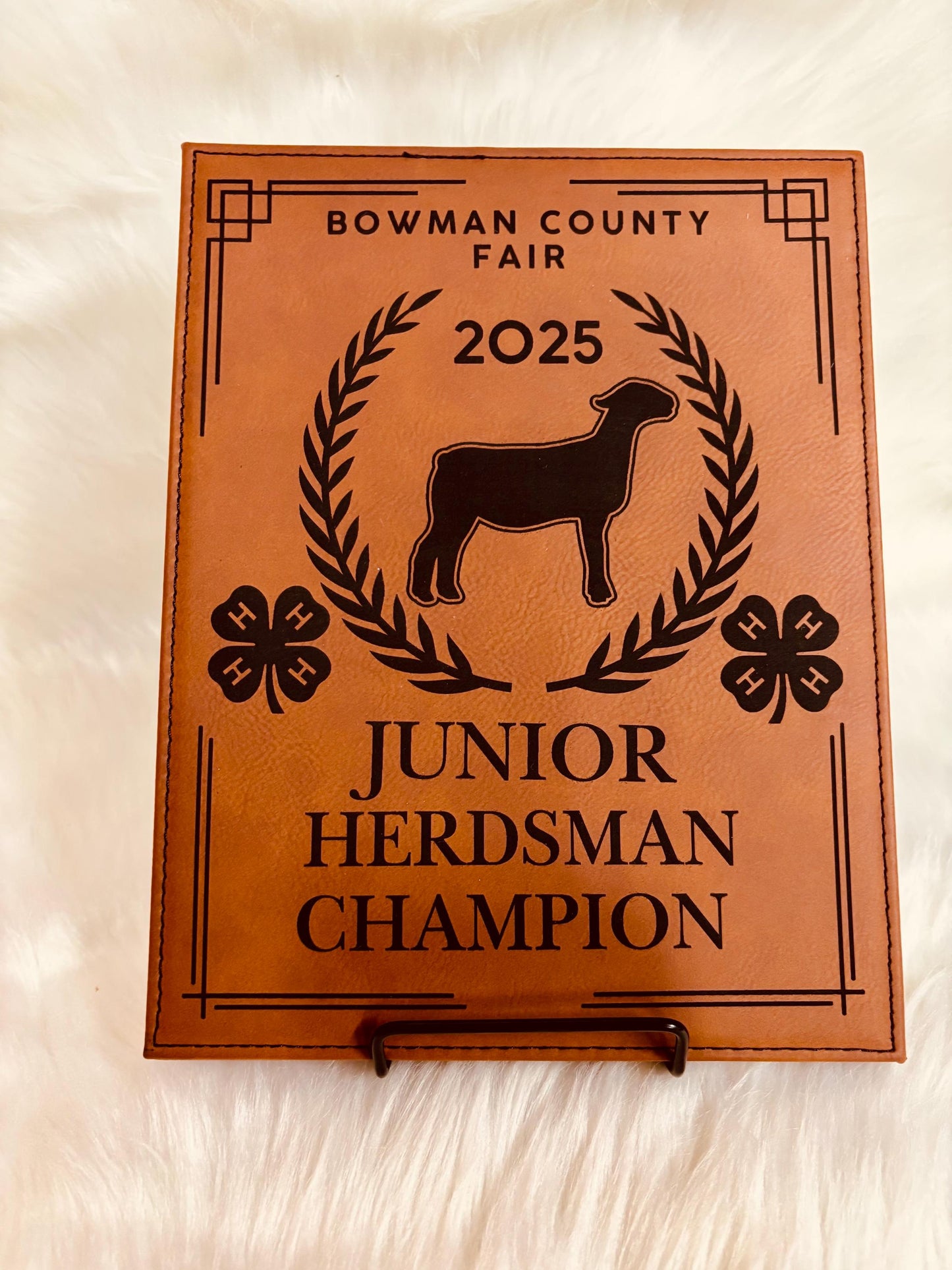 Personalized Market Lamb Show Award Plaque