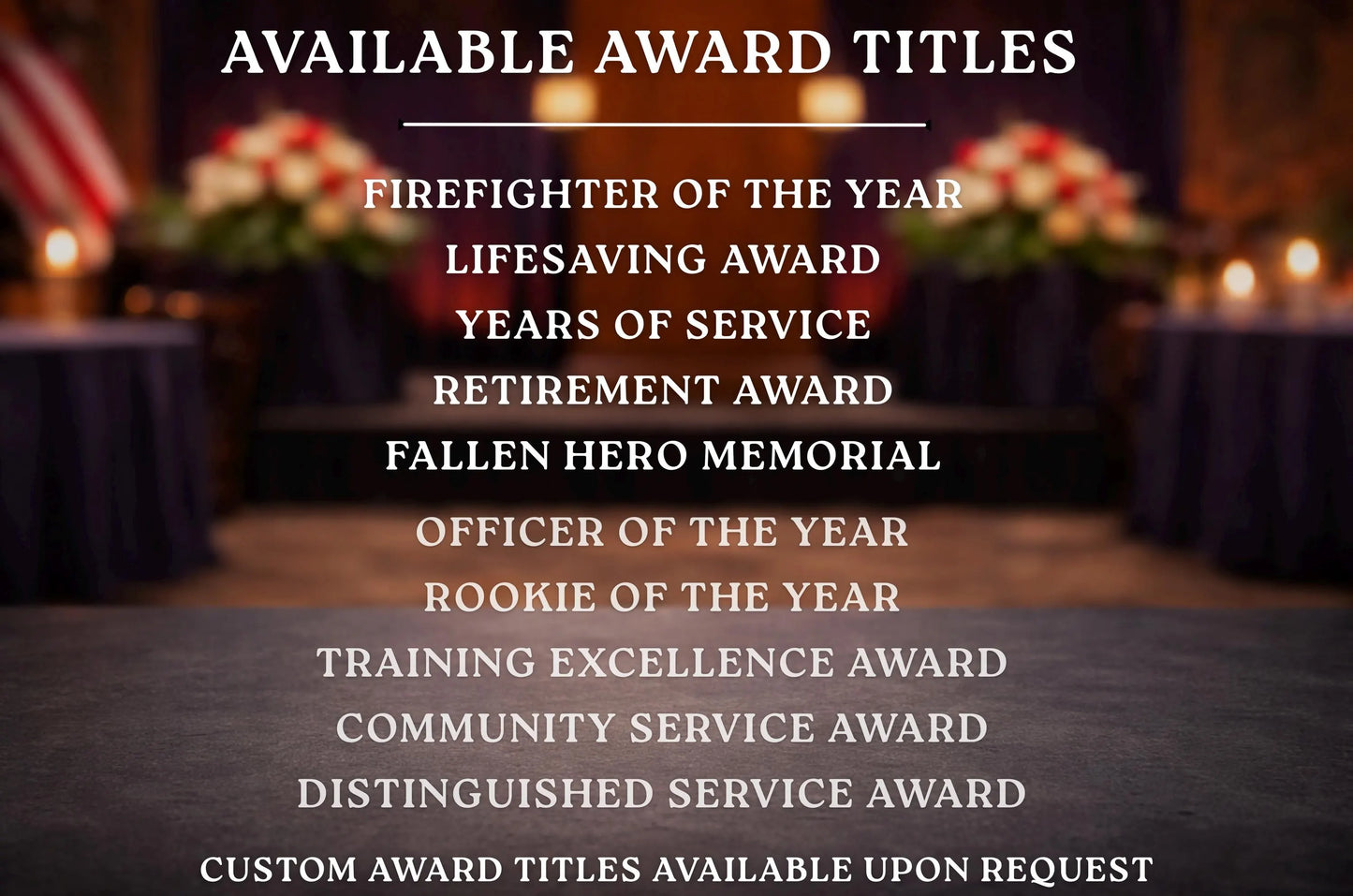 Firefighter of the Year Award Plaque | Personalized Fire Department Recognition Award