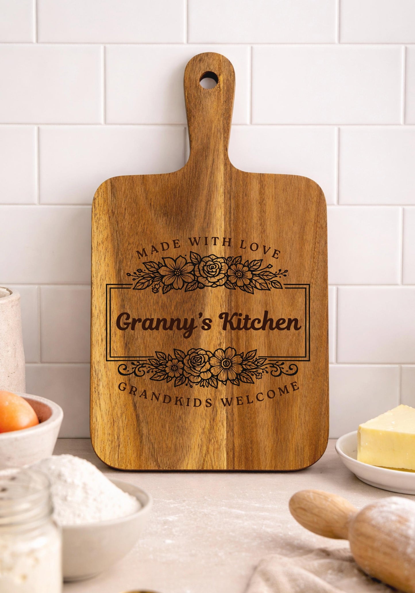Personalized Grandma's Kitchen Cutting Board | Custom Gift for Grandma