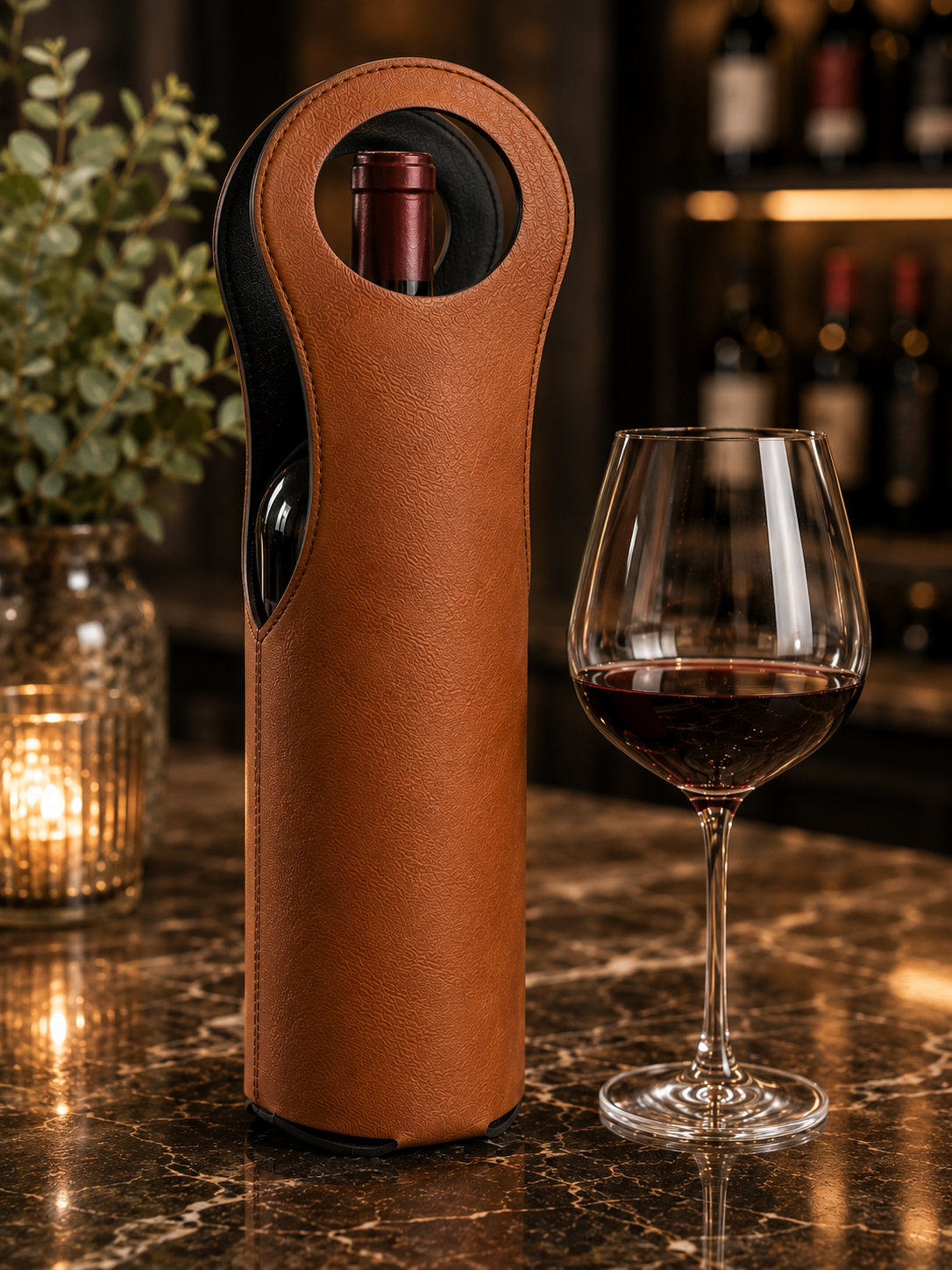 Custom Engraved Wine Bottle Carrier | Personalized Logo Wine Tote