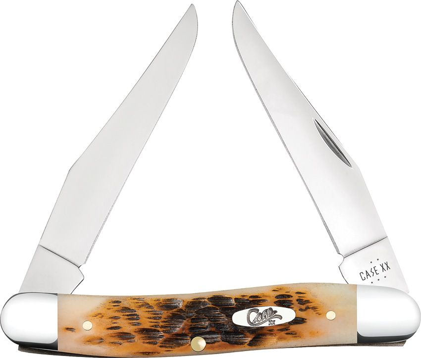 Case XX Muskrat – Amber Peach Seed Jigged Bone | Model 10798