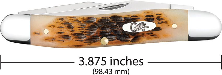 Case XX Muskrat – Amber Peach Seed Jigged Bone | Model 10798