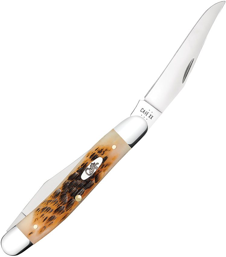 Case XX Muskrat – Amber Peach Seed Jigged Bone | Model 10798