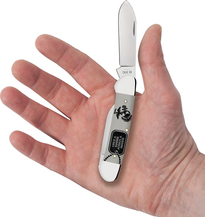 Case XX USMC Canoe – Gray Smooth Synthetic | Model 13207