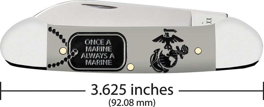 Case XX USMC Canoe – Gray Smooth Synthetic | Model 13207