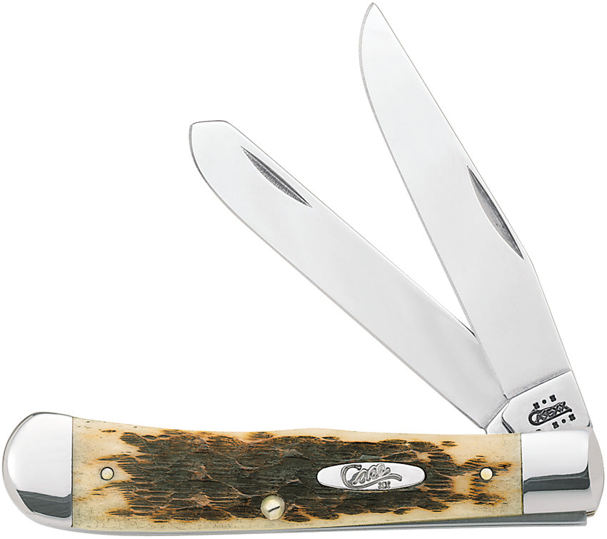 Case XX Trapper Amber Jigged Bone Pocket Knife | 6254 SS | Made in USA
