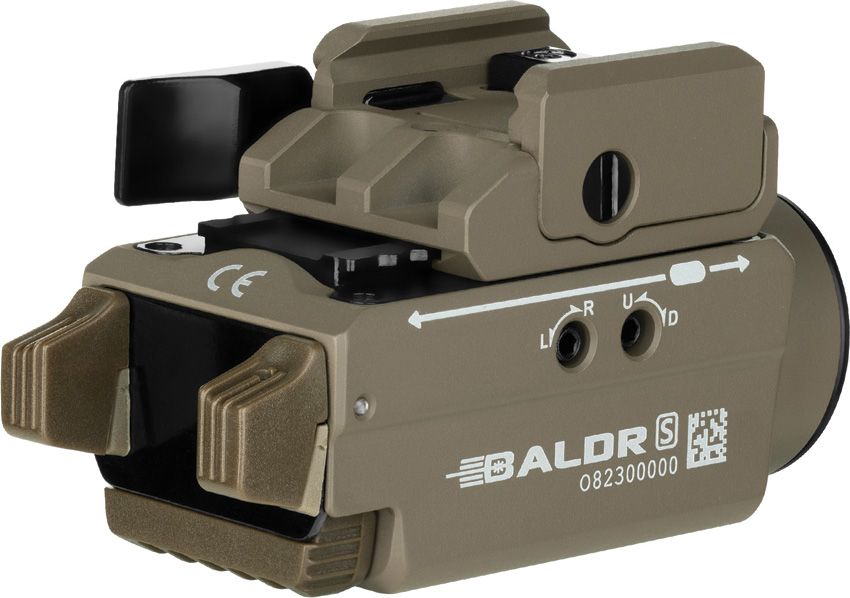Olight Baldr S Tactical Weapon Light – Flat Dark Earth | 800 Lumens with Green Laser