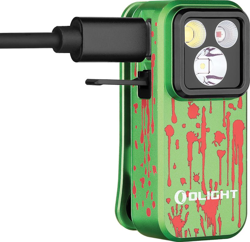 Olight Oclip Pro Rechargeable Clip Light – Zombie Green | 500 Lumens USB-C EDC Flashlight