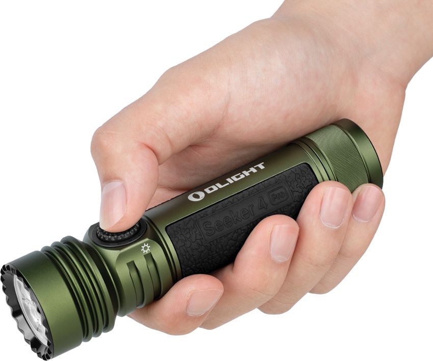Olight Seeker 4 Pro Rechargeable LED Flashlight – OD Green | 4,600 Lumens