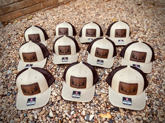 Buck Antler Leather Patch Hat | Richardson 112 Snapback