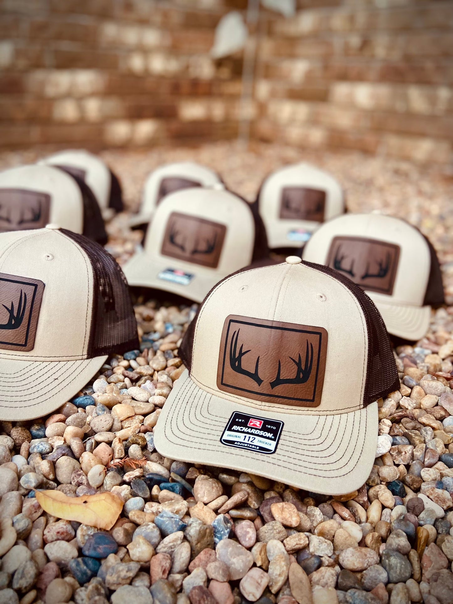 Buck Antler Leather Patch Hat | Richardson 112 Snapback