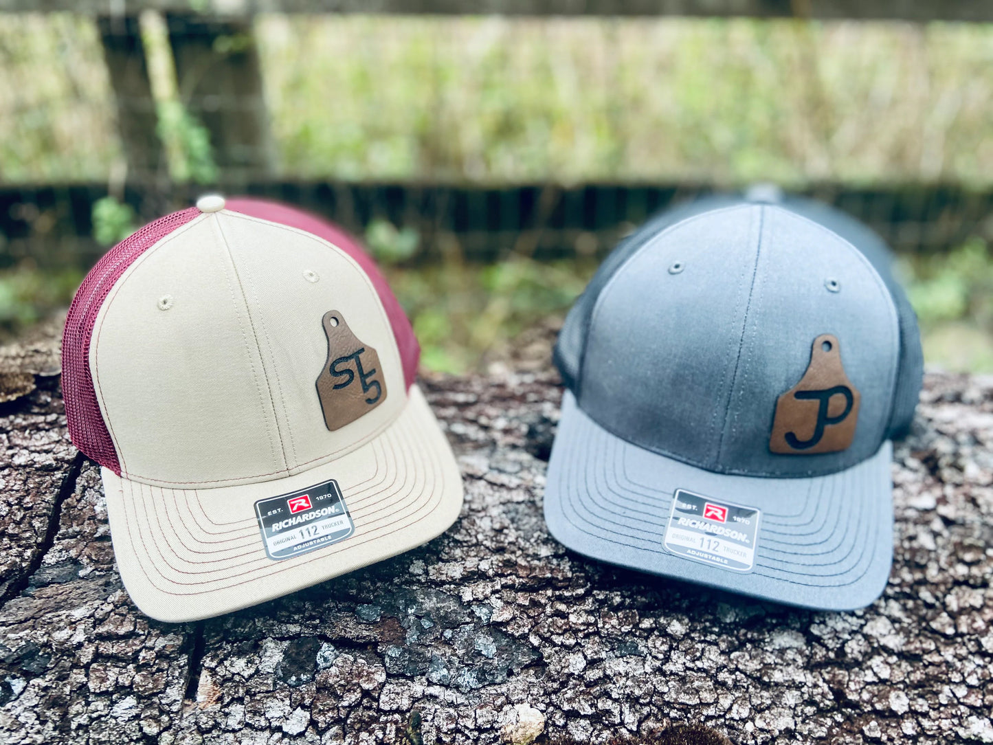 Ranch Brand Leather Patch Richardson 112 Hat | Personalized Ranch Brand Trucker Hat