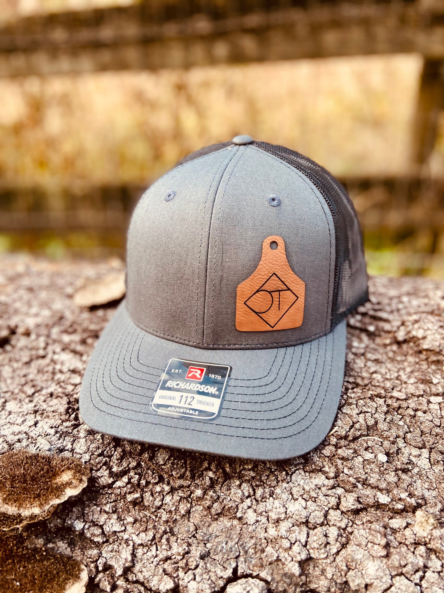 Ranch Brand Leather Patch Richardson 112 Hat | Personalized Ranch Brand Trucker Hat