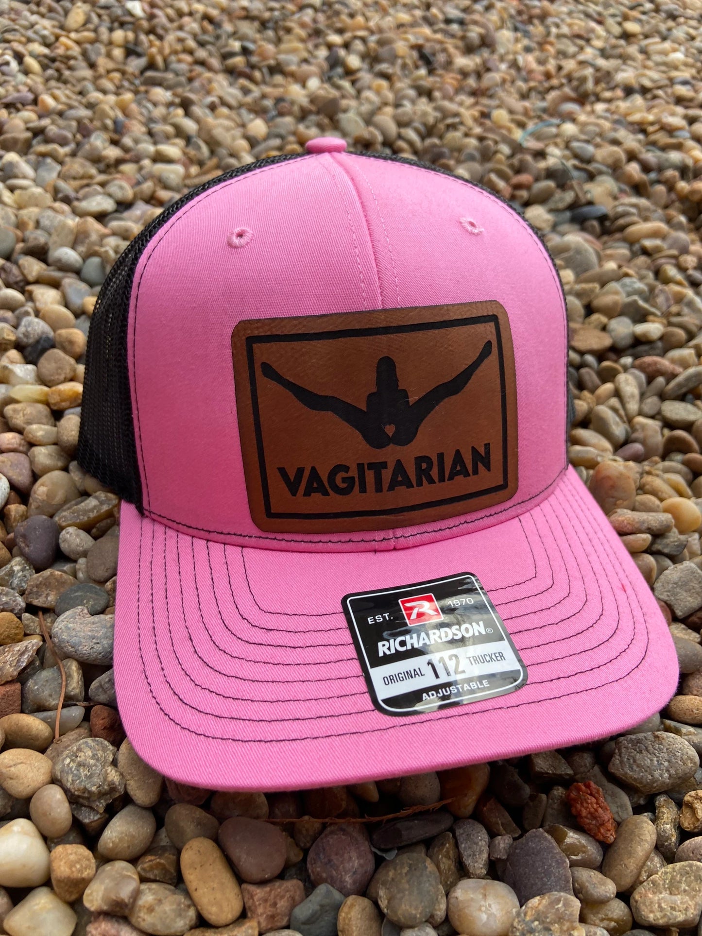 Vagatarian Leather Patch Hat | Richardson 112 Snapback