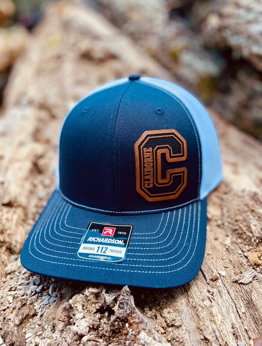 Custom Varsity Letter Leather Patch Hat | Personalized Team Hat | Richardson 112