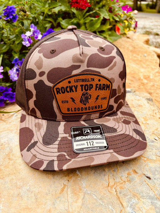 Custom Dog Kennel Leather Patch Hat | Richardson 112 Snapback