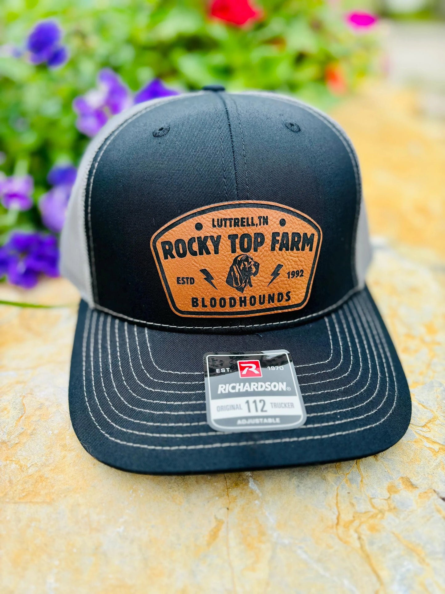 Custom Dog Kennel Leather Patch Hat | Richardson 112 Snapback