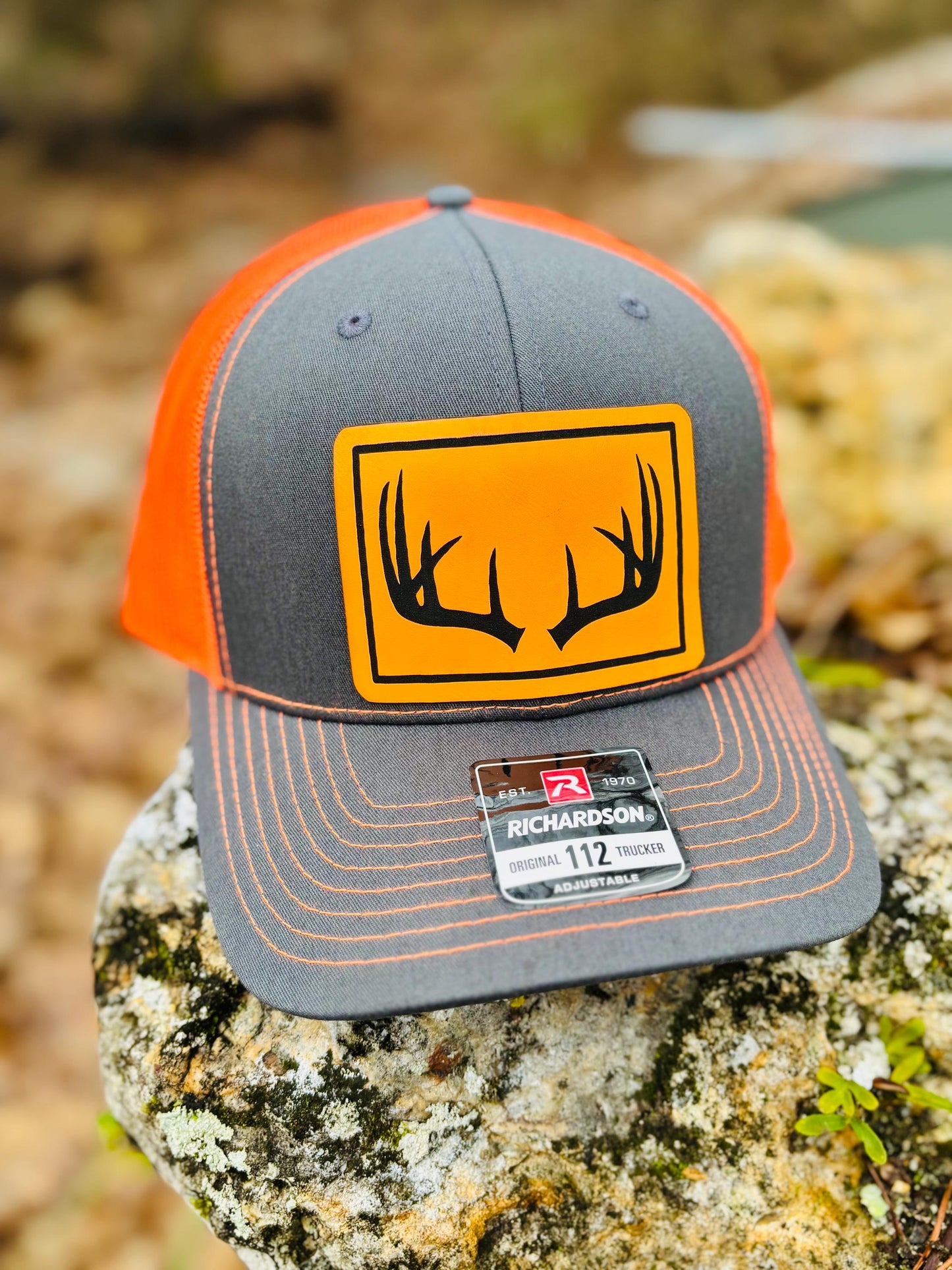Buck Antler Leather Patch Hat | Richardson 112 Snapback