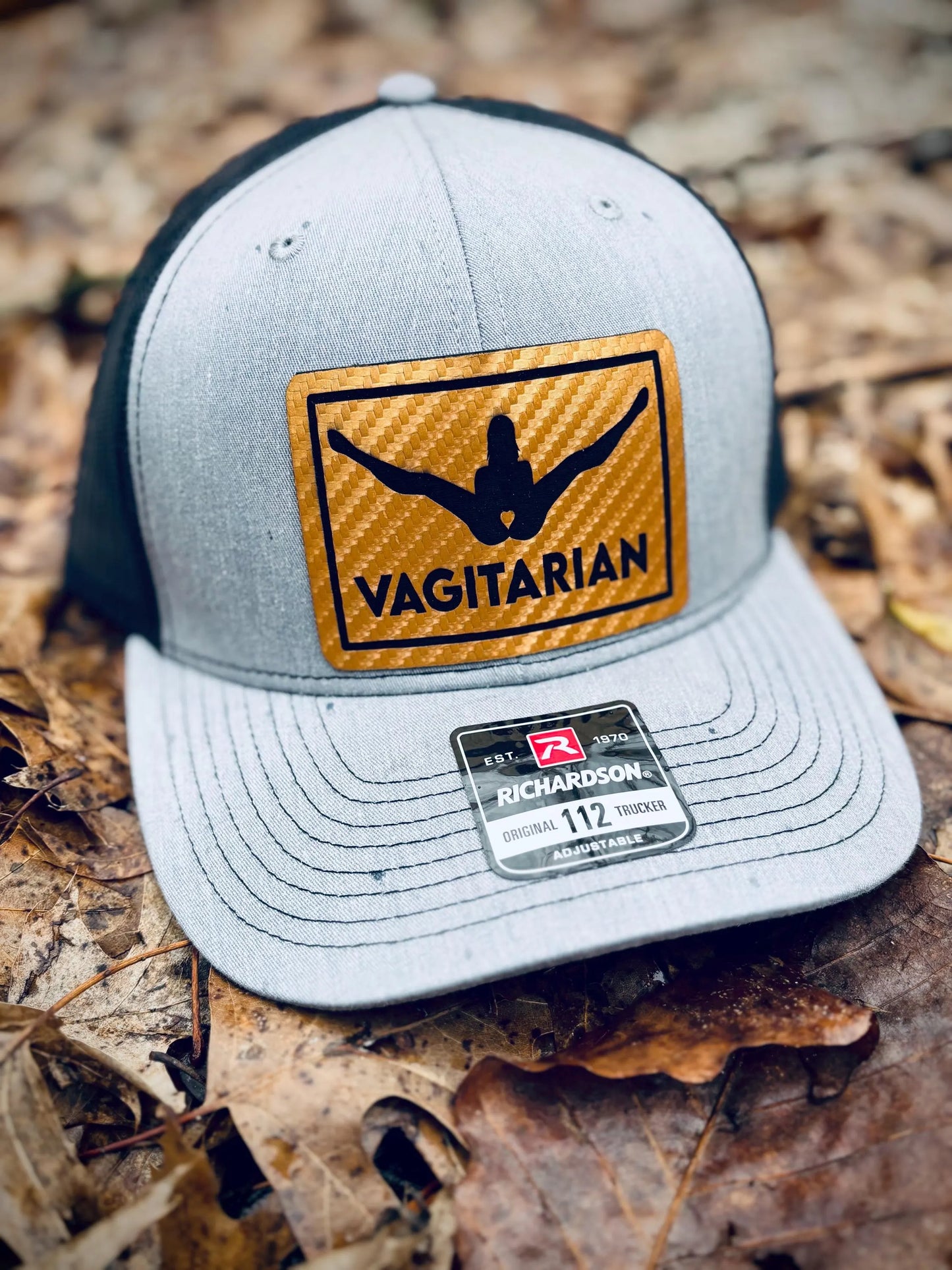 Vagatarian Leather Patch Hat | Richardson 112 Snapback