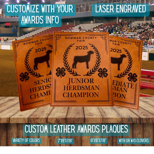 Personalized Market Lamb Show Award Plaque