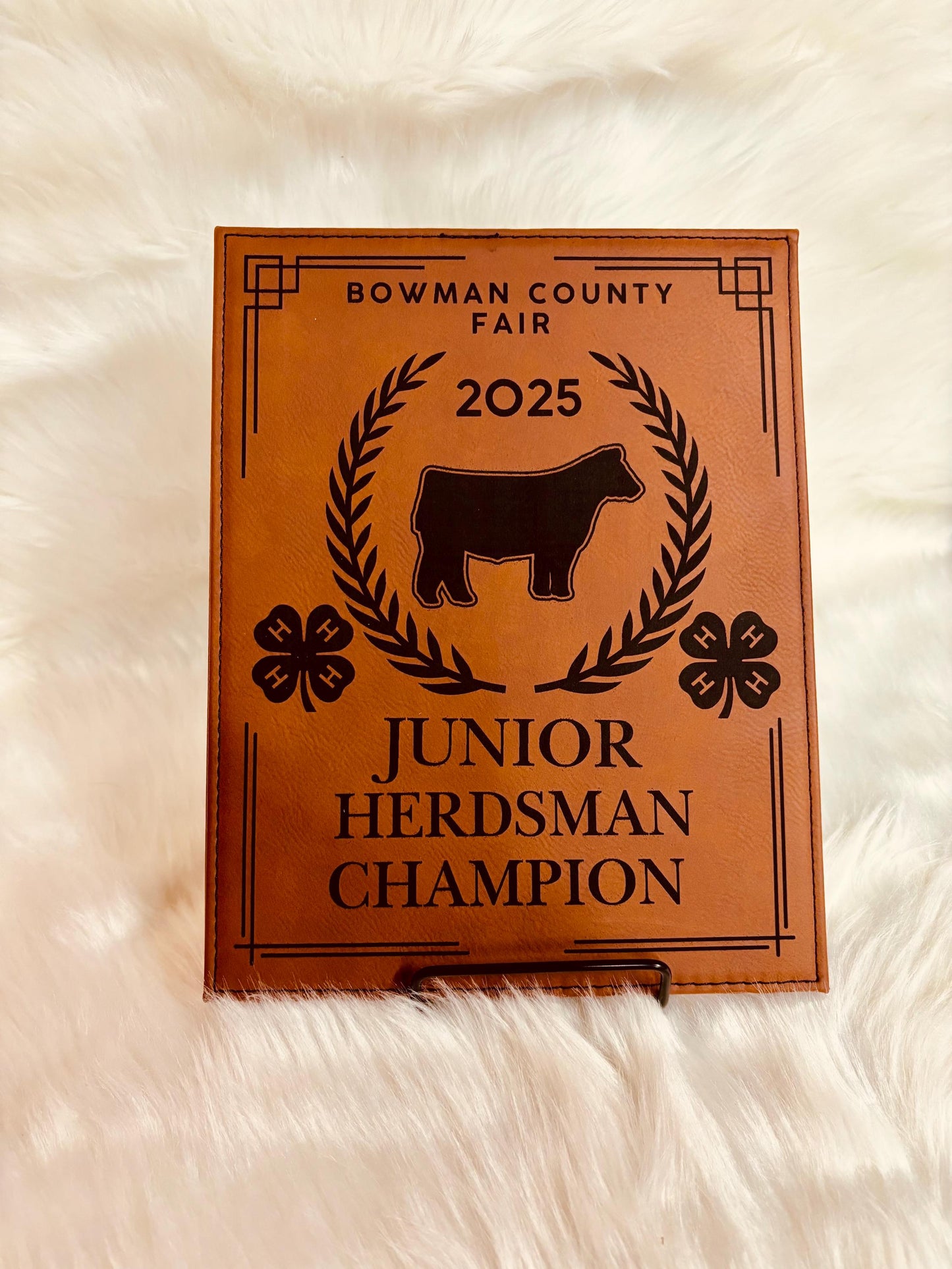 Personalized Market Steer Show Award Plaque