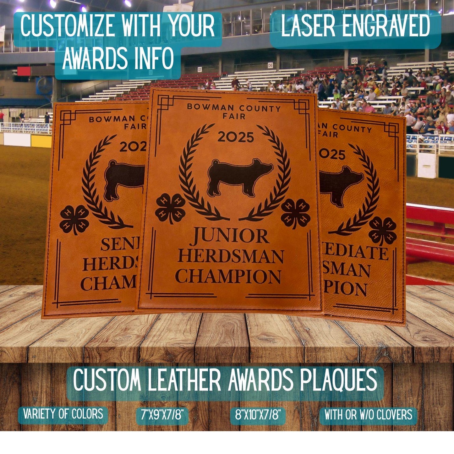 Personalized Swine Show Award Plaque