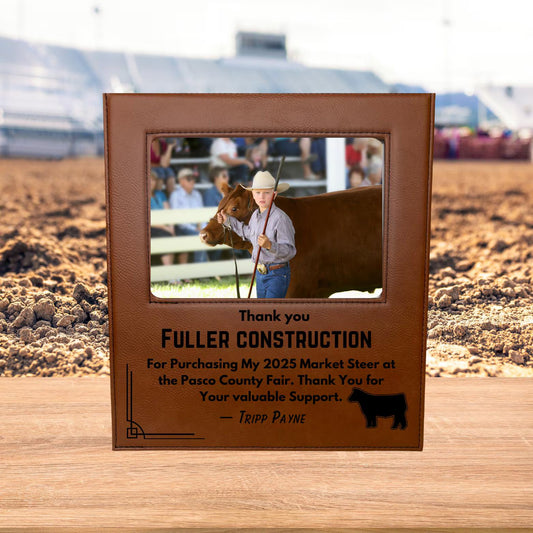 Custom Livestock Buyer Thank You Frame | Personalized Market Animal Photo Frame