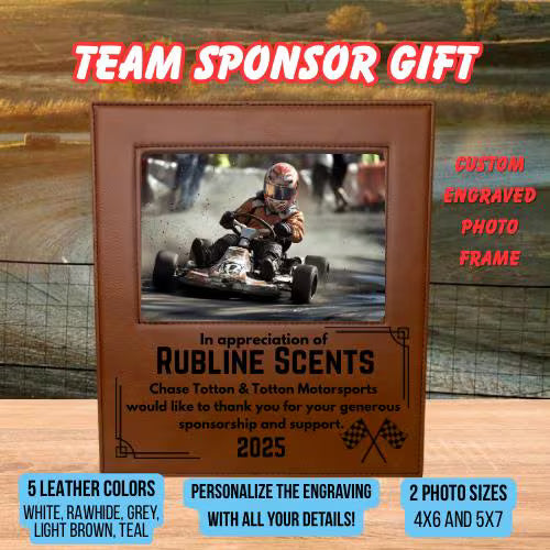 Personalized Racing Sponsor Photo Frame