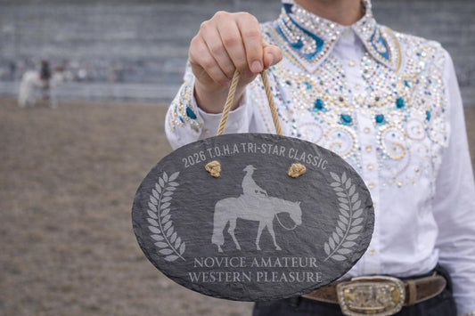 Custom Horse Show Slate Award | Personalized Equestrian Award Plaque