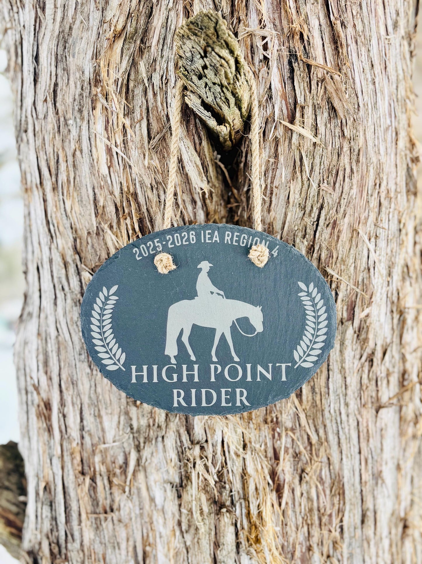 Custom Horse Show Slate Award | Personalized Equestrian Award Plaque