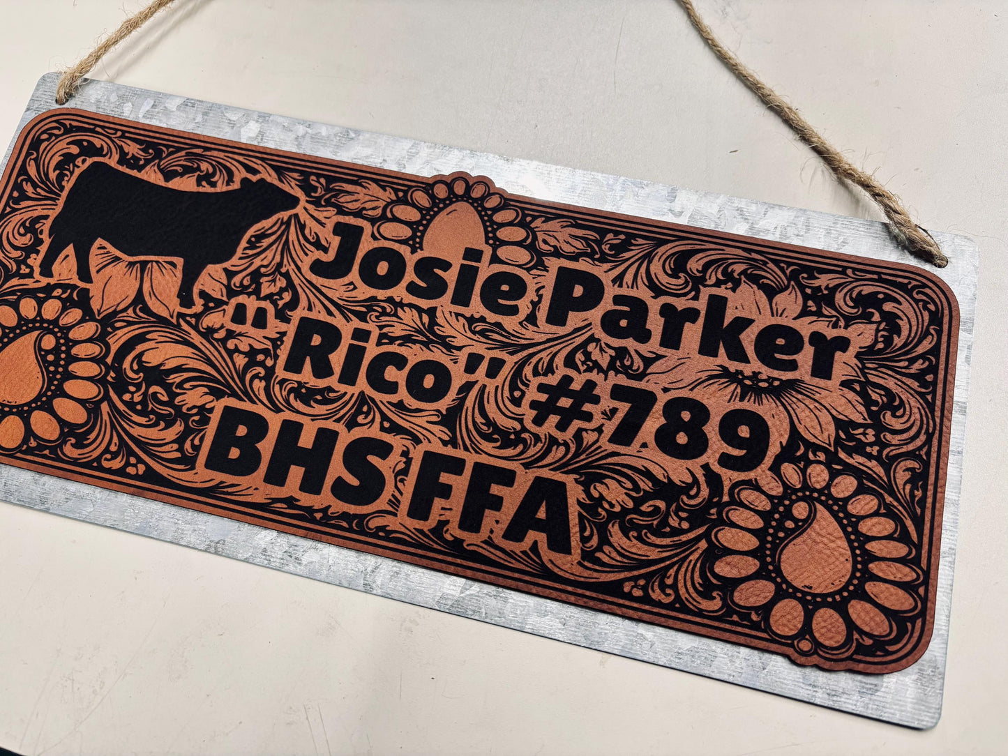 Medium Metal Stall Sign