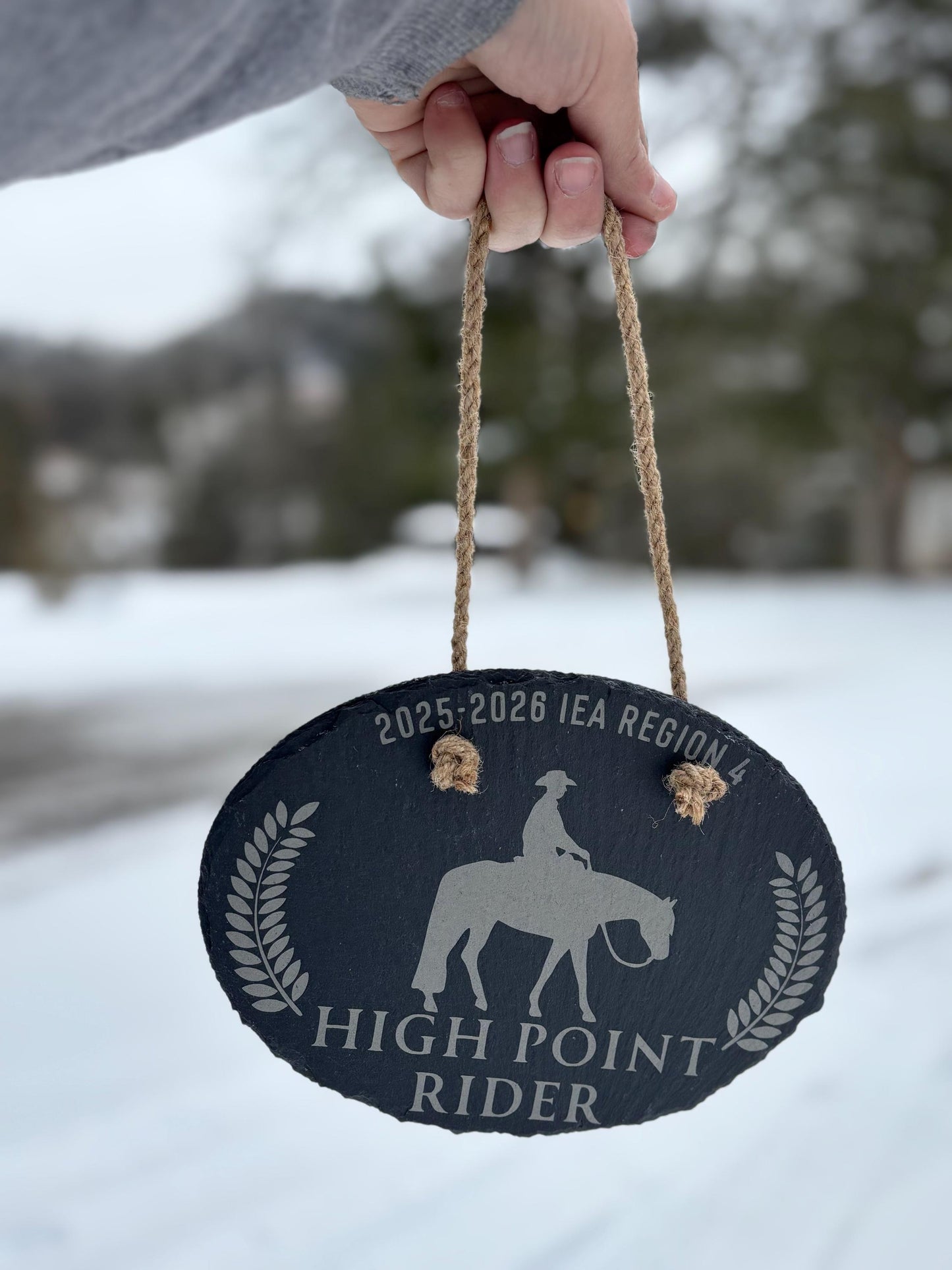 Custom Horse Show Slate Award | Personalized Equestrian Award Plaque