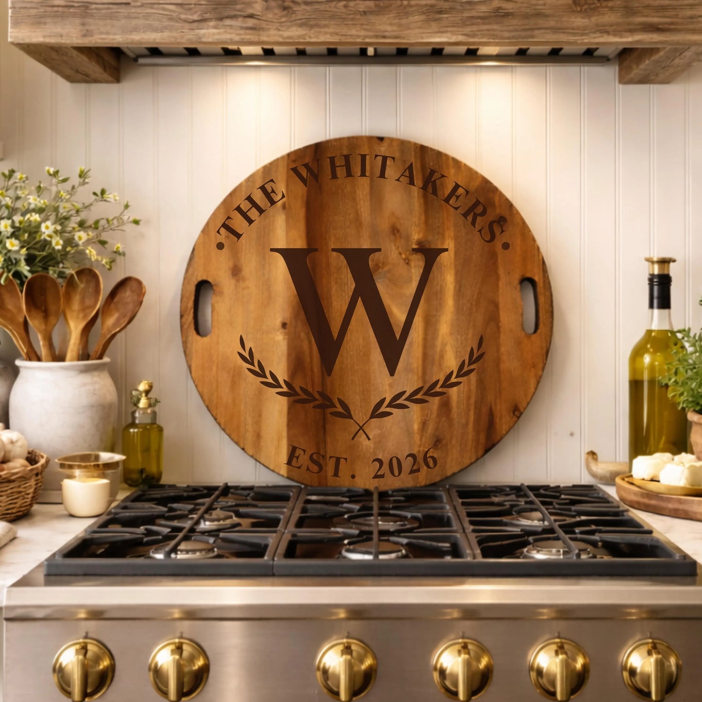Personalized Acacia Serving Board | Custom Engraved Charcuterie Board