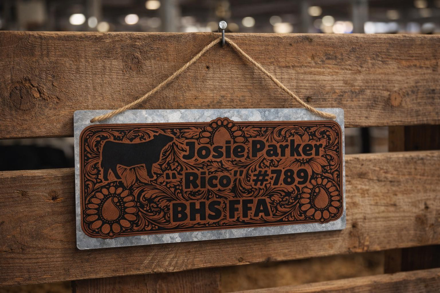 Medium Metal Stall Sign