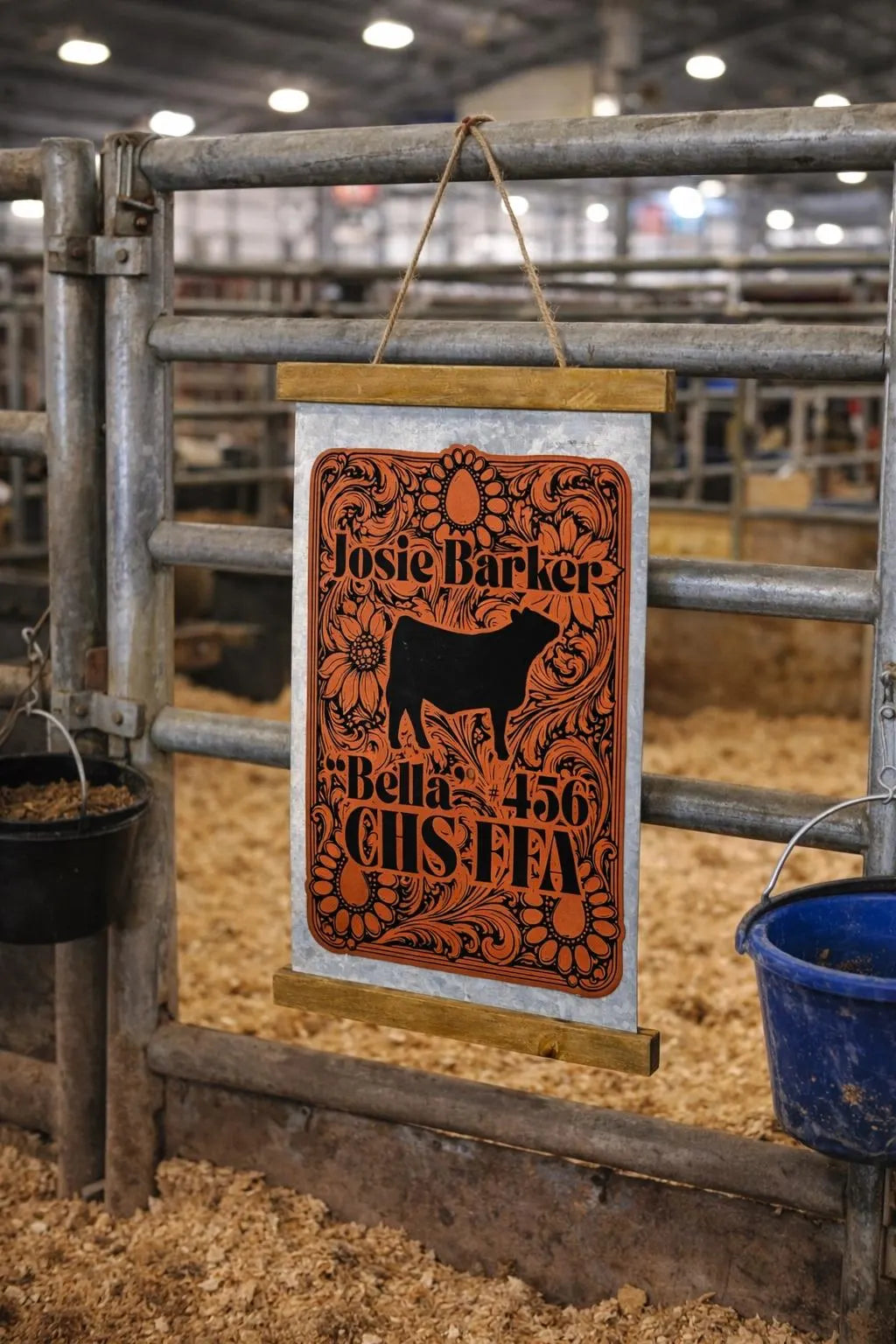Large Hanging Metal Stall Sign
