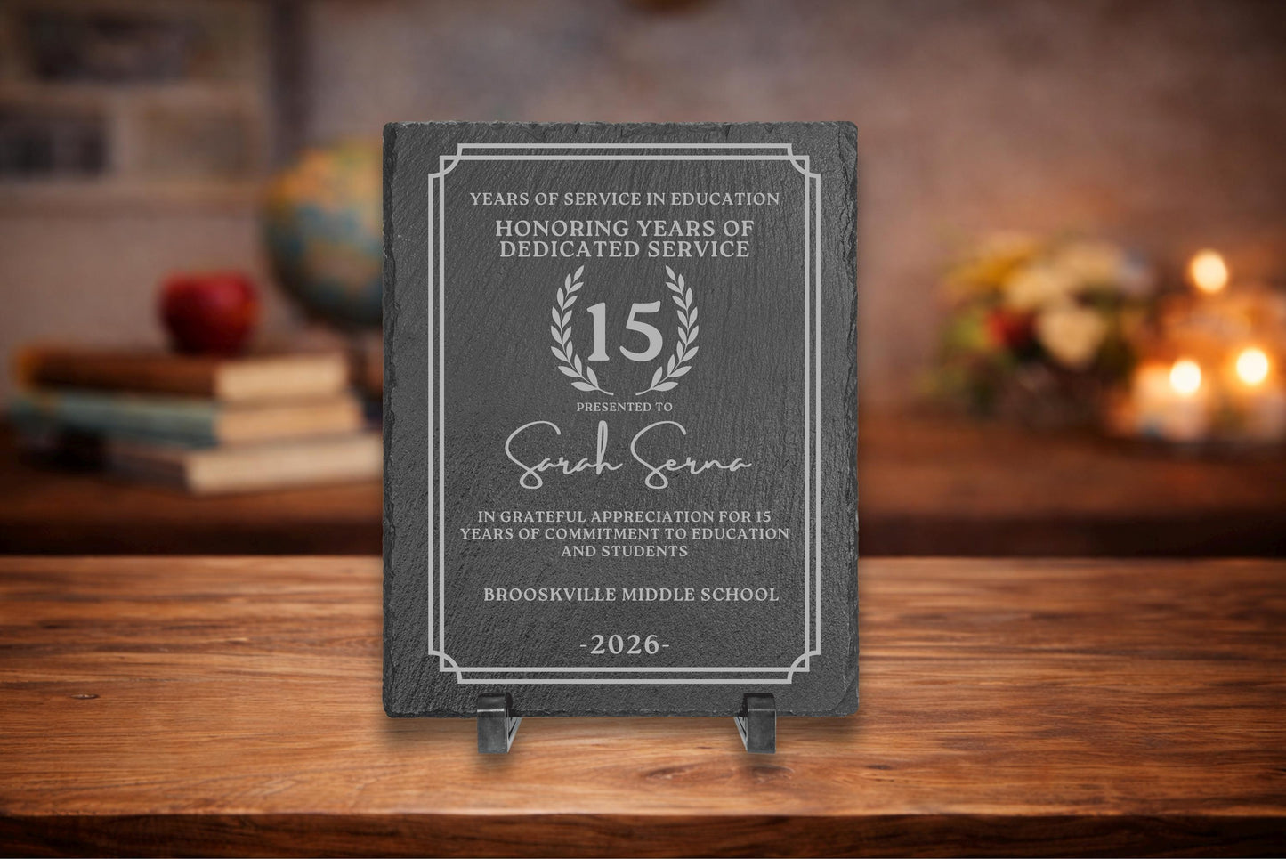 Teacher Years of Service Slate Award