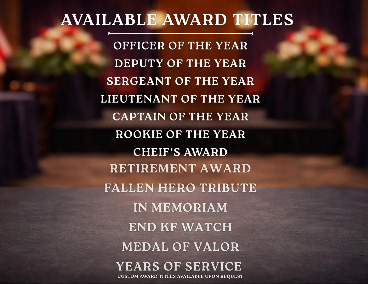 Fallen Officer Memorial Plaque | Personalized Law Enforcement Memorial Award