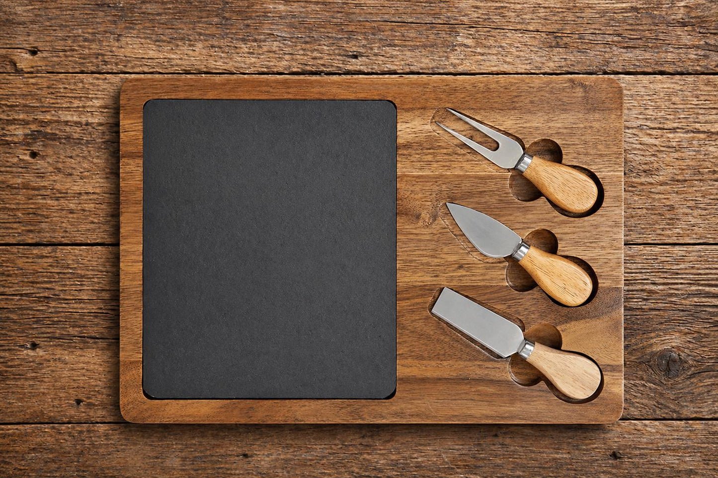 Custom Livestock Buyer Thank You Gift | Personalized Acacia & Slate Square Cheese Board