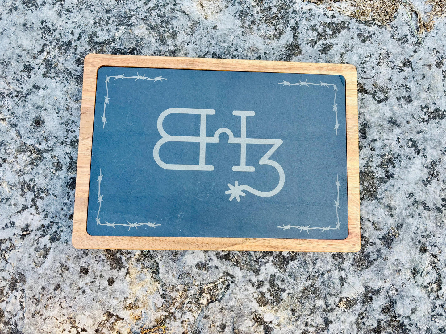 Custom Ranch Brand Slate Cutting Board | Personalized Farm  Ranch Gift