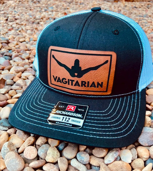 Vagatarian Leather Patch Hat | Richardson 112 Snapback