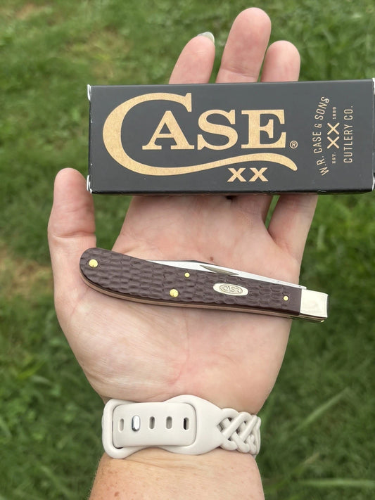 Case XX Slimline Trapper – Brown Jigged Delrin